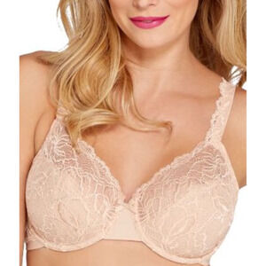 Bali Women's Lace Desire Lightly Lined Underwire Bra Beige Size 36C 1859